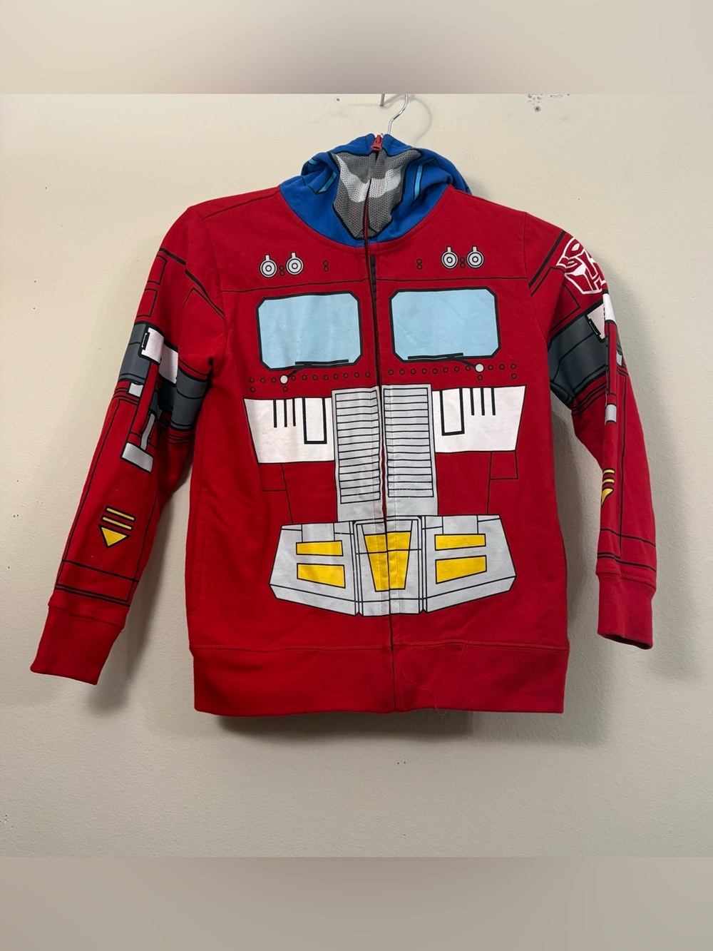 Transformers Big Boys' Optimus Prime Costume Hoodie Jacket Red Size L (7)
